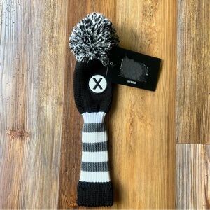 Maxfli Golf Black White Grey Knit Hybrid Headcover #C002